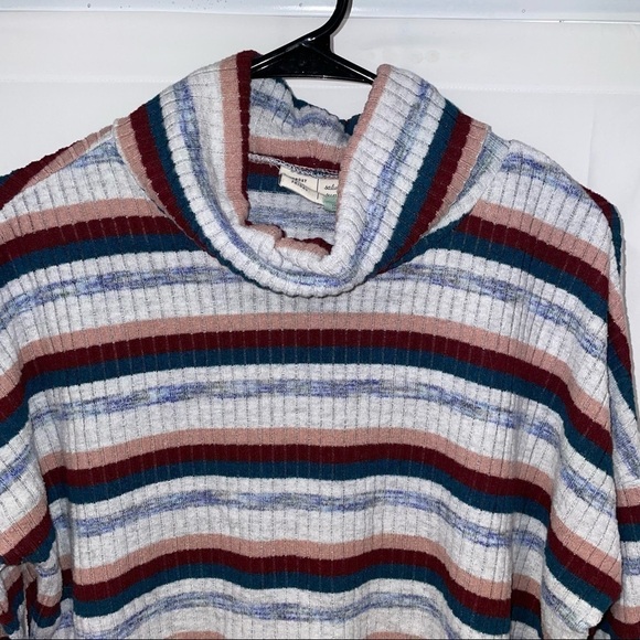 Saturday/Sunday by Anthropologie Pippa Hacci Striped Turtleneck Oversize Sweater - Picture 9 of 9
